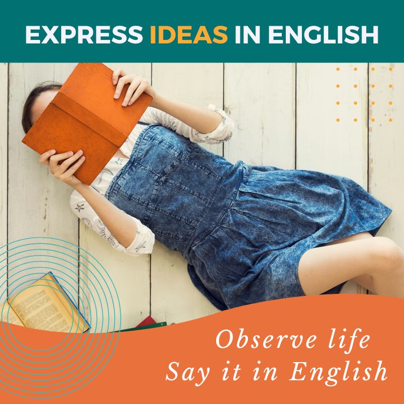 Student reading and developing ideas to express ideas in English