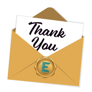 Envelope with a thank you note